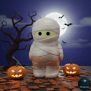 Chibi Mummy 3D Printed Mold (STL)