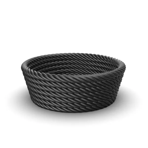 Wicker Basket, 3D Rope Bowl, Mesh Decor and for Jewelry; Keys; - Model preview 3