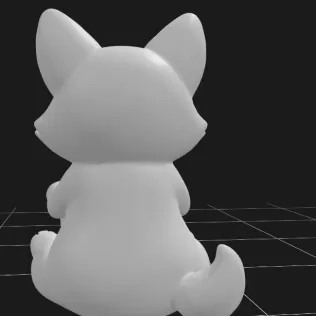 Fox Holding a Gift Basket - Model thumbnail 4