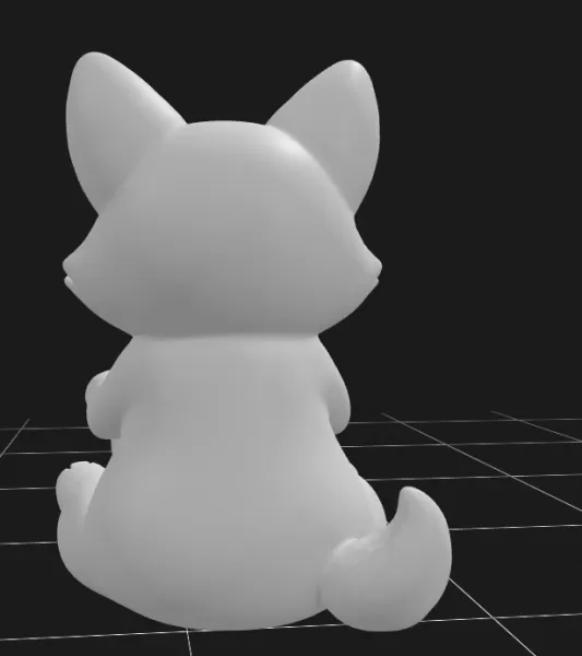 Fox Holding a Gift Basket - Model preview 4