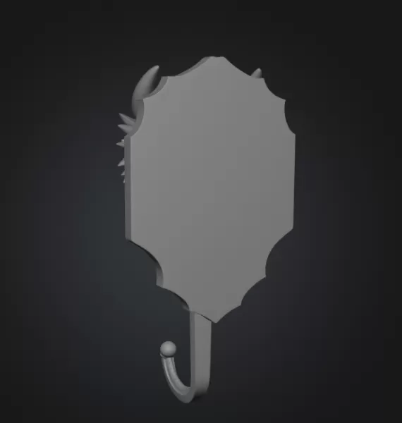 Dragon Wall Hook – STL File for 3D Printing - Model preview 10