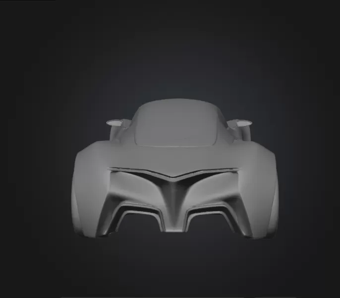 sci-fi car prototype - Model preview 3