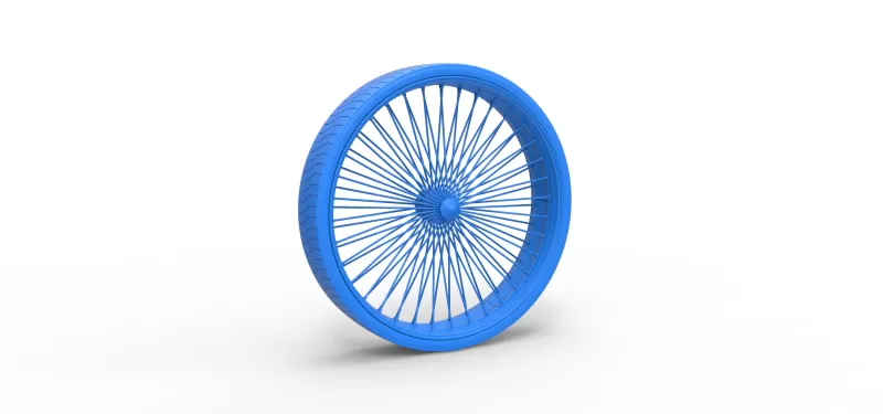 50 inch Wire wheel of Donk car Scale 1:25 - Model preview 9