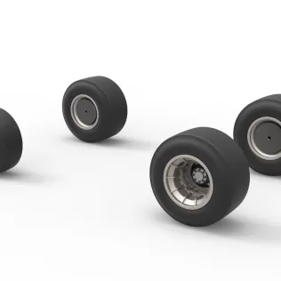 Wheel set of Vintage Asphalt Supermodified V2 Scale 1:25 - Model thumbnail 7