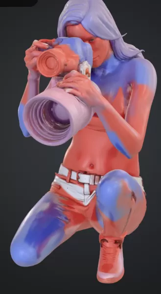 Frau mit kamera - Model preview 5