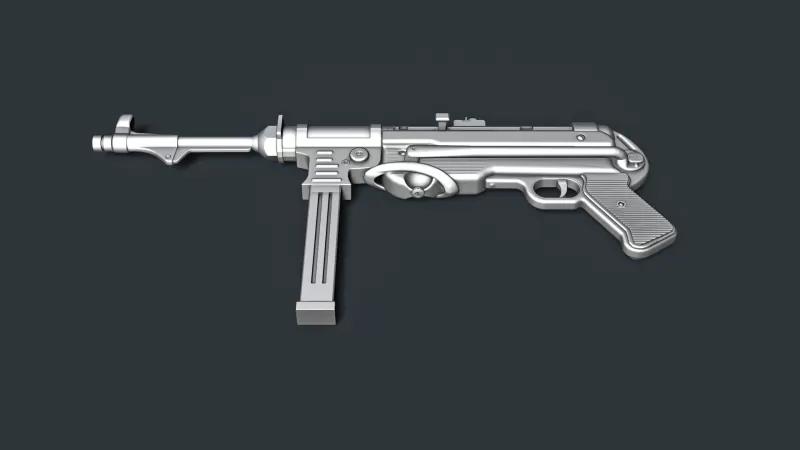 MP40 Submachine Gun RoZ - Model preview 5