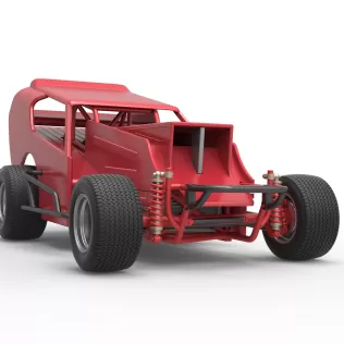Vintage Dirt Modified stock car Version 4 Scale 1:25 - Model thumbnail 27