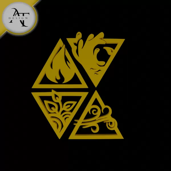 Elements - Silhouette - 2D Wall Art Decor - Model preview 1