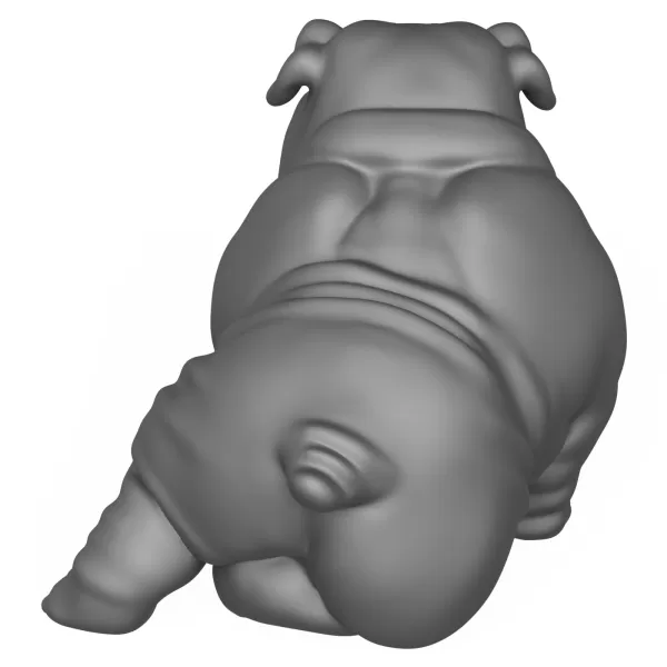 3D Printable Bulldog Dog Statue - Model preview 7
