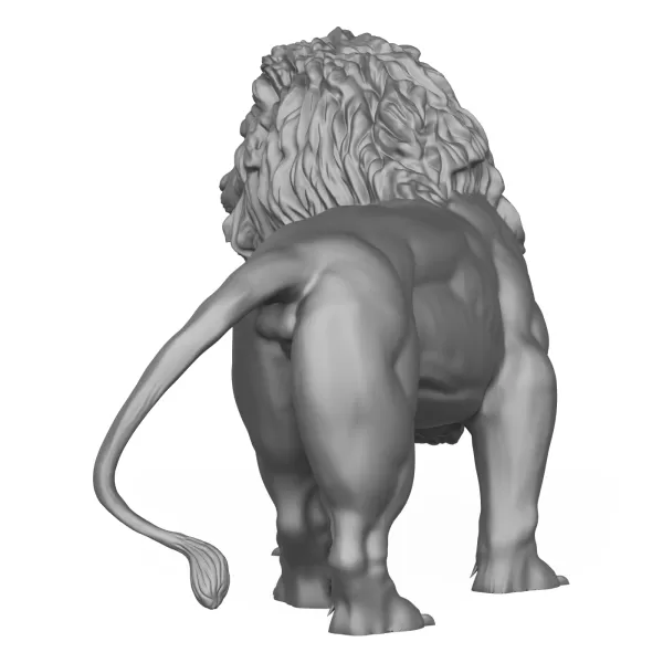 Lion Sculpture 3D Print Model - Model preview 6