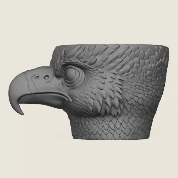 Eagle Head Planter - Model preview 4