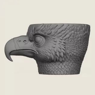 Eagle Head Planter - Model thumbnail 4