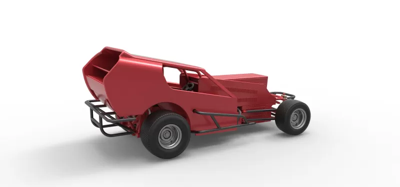 Vintage Dirt Modified stock car Version 4 Scale 1:25 - Model preview 20