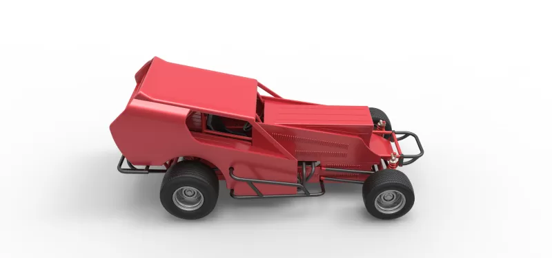 Vintage Dirt Modified stock car Version 4 Scale 1:25 - Model preview 23