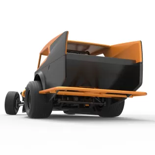 Vintage Dirt Modified stock car Version 5 while turning 1:25 - Model thumbnail 15