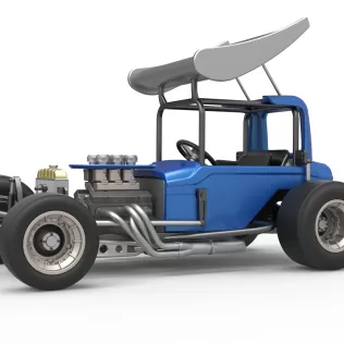 Vintage Winged Supermodified stock car Version 2 Scale 1:25 - Model thumbnail 2