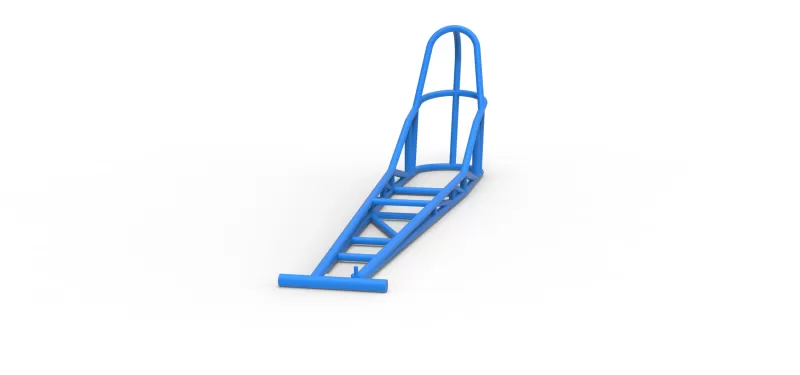 Frame of old school Front engine dragster Version 8 Scale 1:25 - Model preview 4