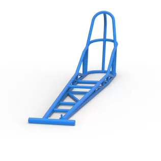 Frame of old school Front engine dragster Version 8 Scale 1:25 - Model thumbnail 4