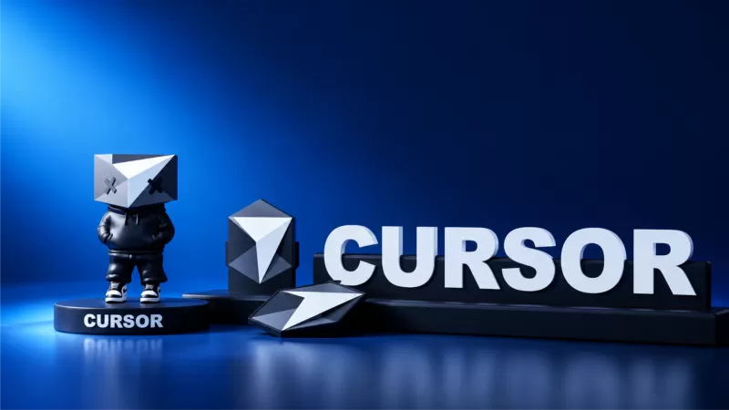 Cursor Inspired Mascot Figure Desk Sign and Keychain - Model preview 6