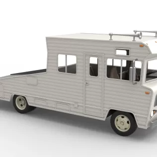 Vintage Transporter truck for Race car Version 7 Scale 1:25 - Model thumbnail 28