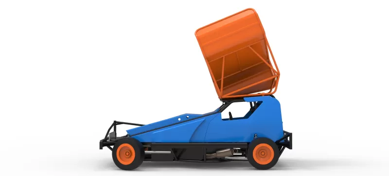 BriSCA Formula 1 Stock Car for Dirt while turning V2 Scale 1:25 - Model preview 9