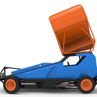 BriSCA Formula 1 Stock Car for Dirt while turning V2 Scale 1:25 - Model thumbnail 9