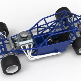 Vintage Asphalt Modified stock car Base V6 Scale 1:25 - Model thumbnail 4