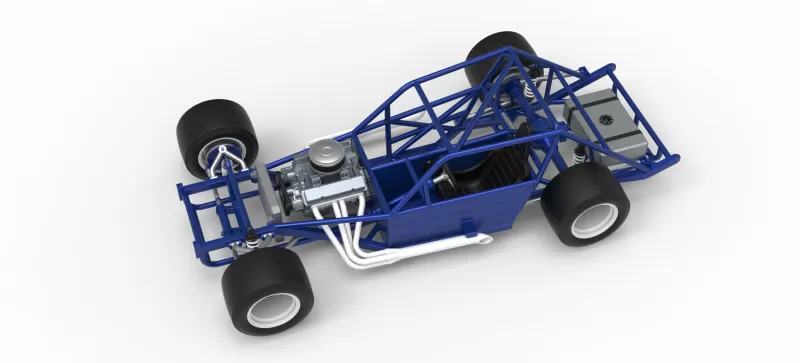 Vintage Asphalt Modified stock car Base V6 Scale 1:25 - Model preview 4