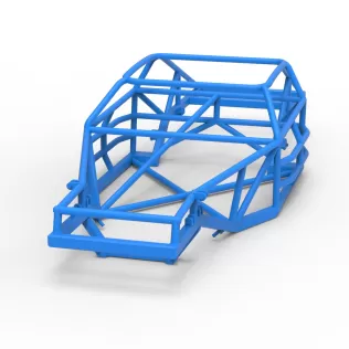Frame of Vintage Dirt late model Race car Version 2 Scale 1:25 - Model thumbnail 4