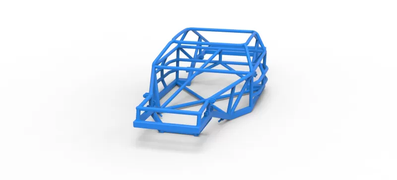 Frame of Vintage Dirt late model Race car Version 2 Scale 1:25 - Model preview 4