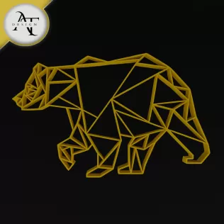 Bear - Geometric - 2D Wall Art Decor