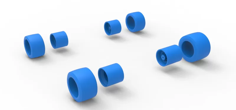 Wheel set of Asphalt Supermodified stock car V3 Scale 1:25 - Model preview 11