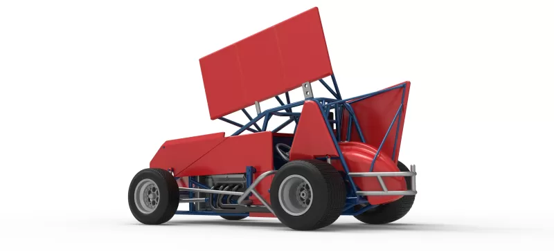 Winged Sprint car Version 2 Scale 1:25 - Model preview 13