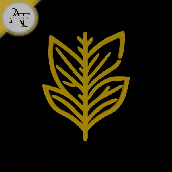 Simple Leaf Symbol - 2D Art - Model preview 1