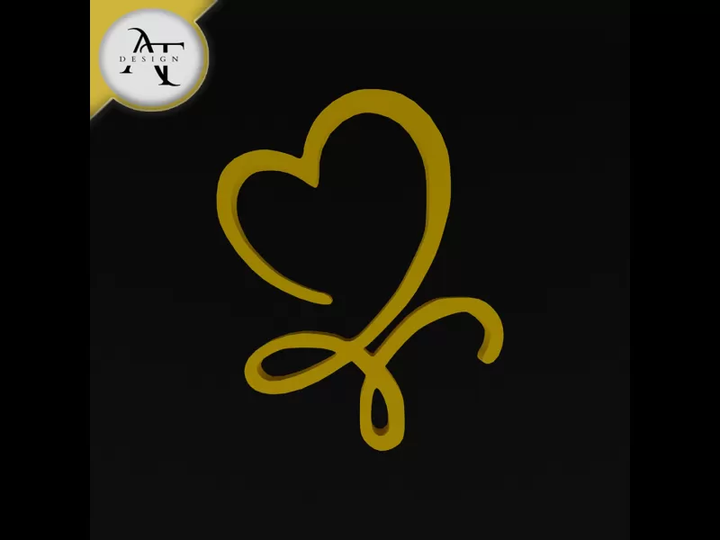 Simple Heart Symbol - 2D Art - Model preview 1