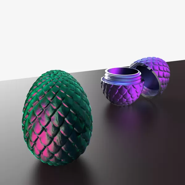 Dragon Egg Box, Easter Egg, Fascinating Dragon 3D Egg, Mystery - Model preview 1
