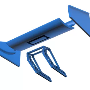 Wing of Supermodified front engine race car V4 Scale 1:25 - Model thumbnail 12