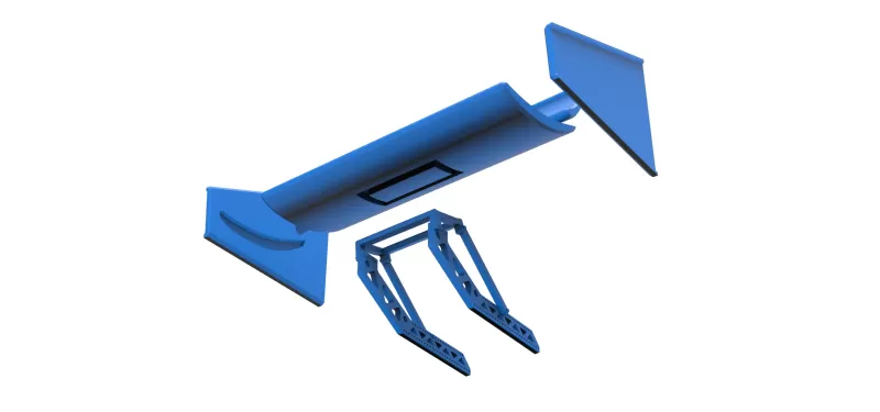 Wing of Supermodified front engine race car V4 Scale 1:25 - Model preview 12