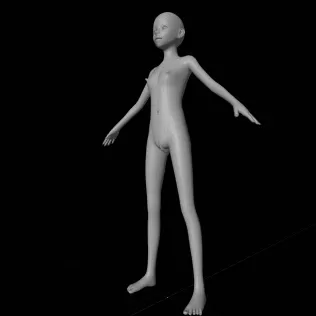 FEMALE tEEN bASE mESH - Model thumbnail 1