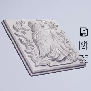 Decorative Owl Panel #RoZ - Model thumbnail 7