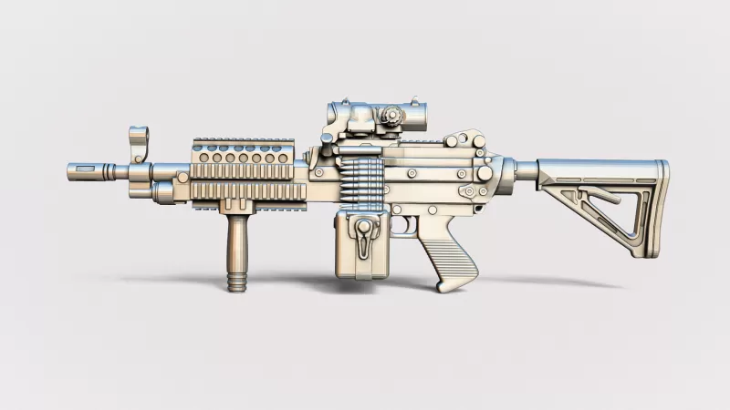 MK46 Light Machine Gun #RoZ - Model preview 6