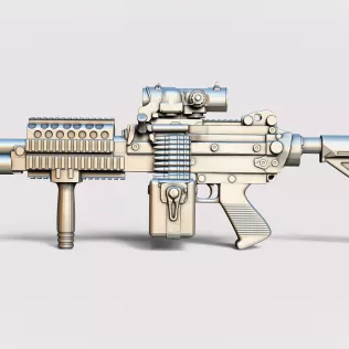 MK46 Light Machine Gun #RoZ - Model thumbnail 6