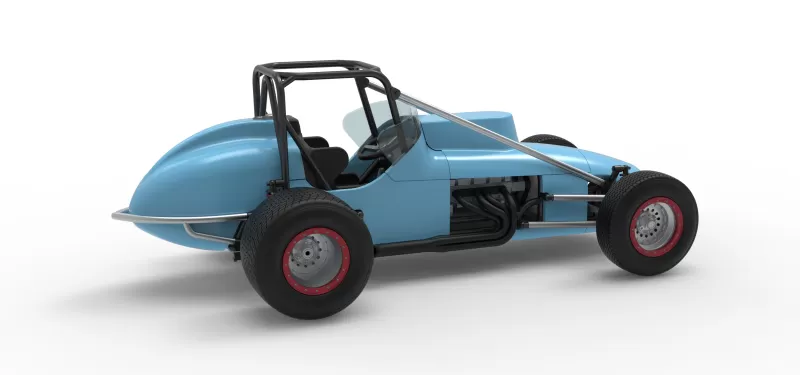 Dirt Silver Crown Champ car Scale 1:25 - Model preview 20