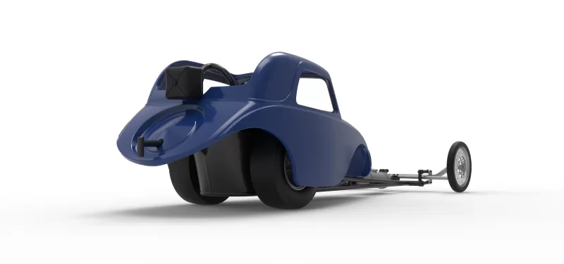 Front engine old school dragster with shell V13 Scale 1:25 - Model preview 19