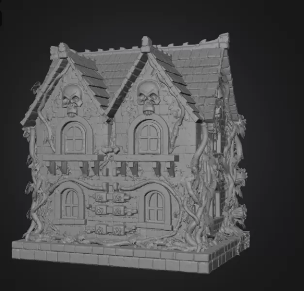 Cursed Watcher Manor STL File for 3D Print - Model preview 12
