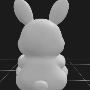 Bunny Holding a Gift Basket - Model thumbnail 4