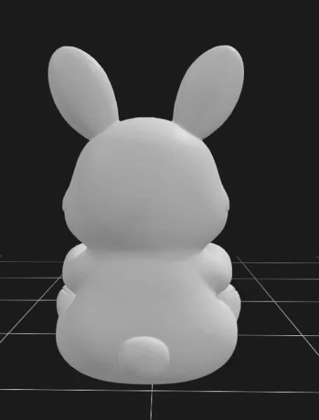 Bunny Holding a Gift Basket - Model preview 4
