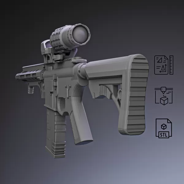 M4 Custom Tactical Rifle #RoZ - Model preview 9