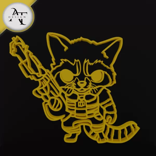 Rocket Raccoon- Guardians of the Galaxy - Marvel - 2D Wall Art - Model preview 1