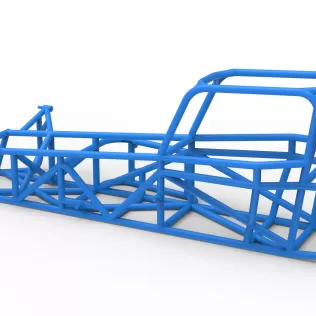 Frame of Vintage Supermodified stock car Version 3 Scale 1:25 - Model thumbnail 9